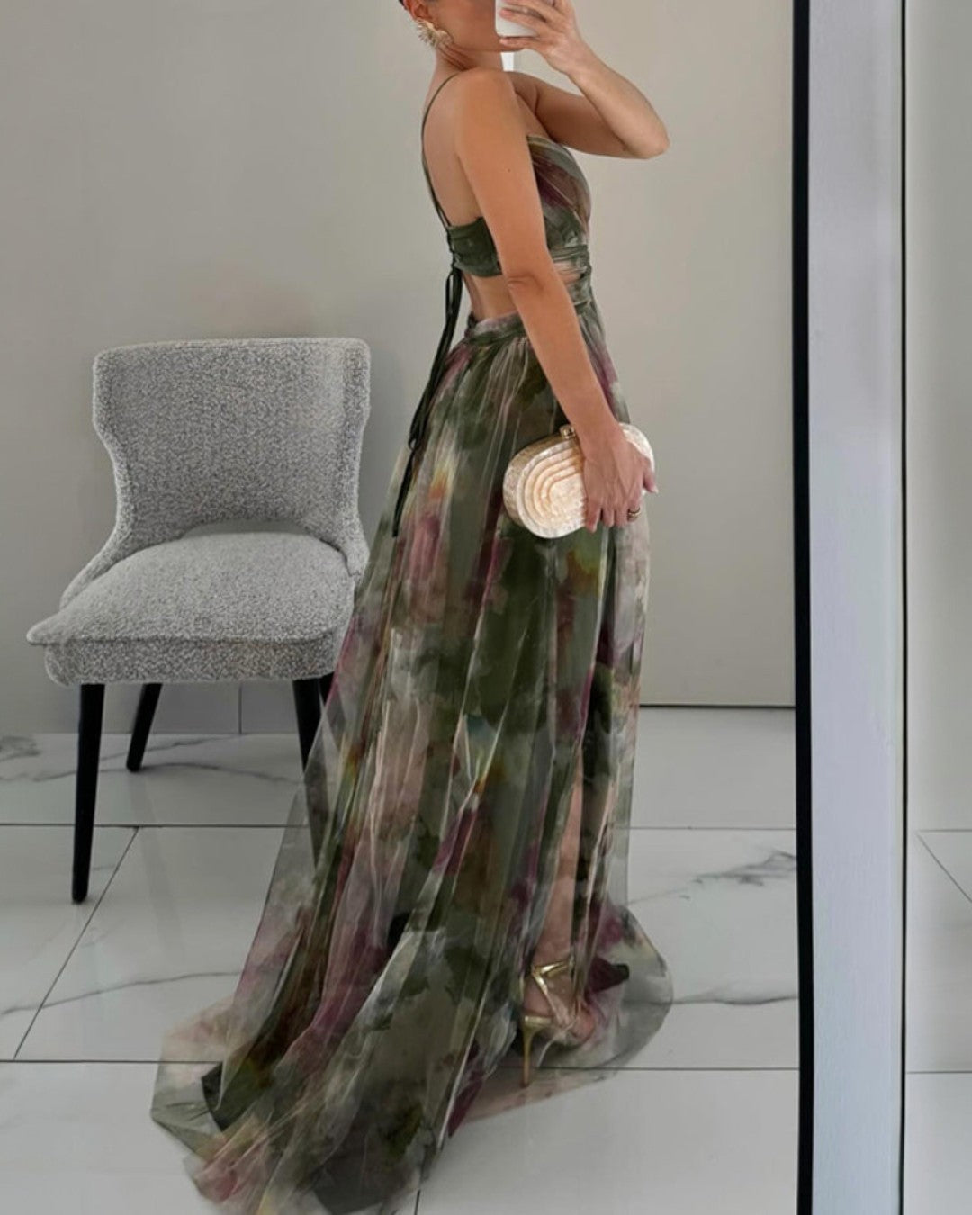 DELACROIX | sukienka maxi Blomsterlig elegancja (Begrenset opplag!)