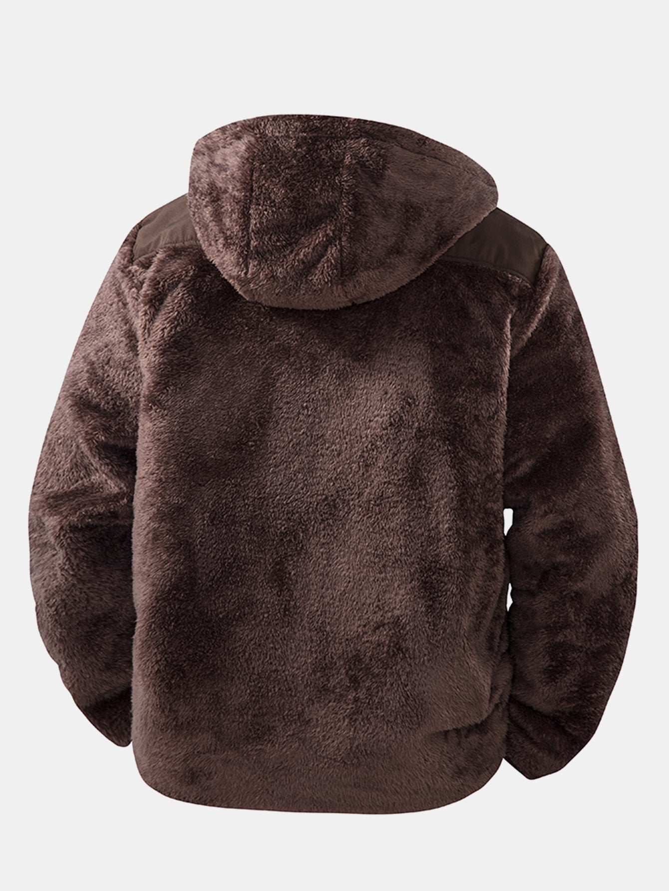 Teddy fleece vattert Kurtka z kaptur