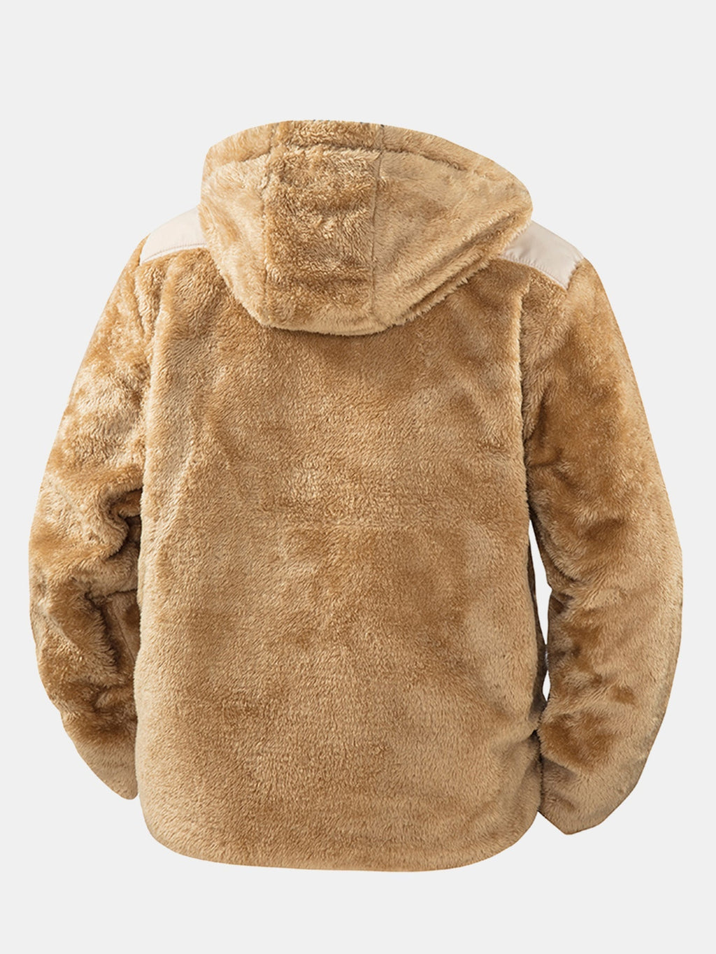 Teddy fleece vattert Kurtka z kaptur