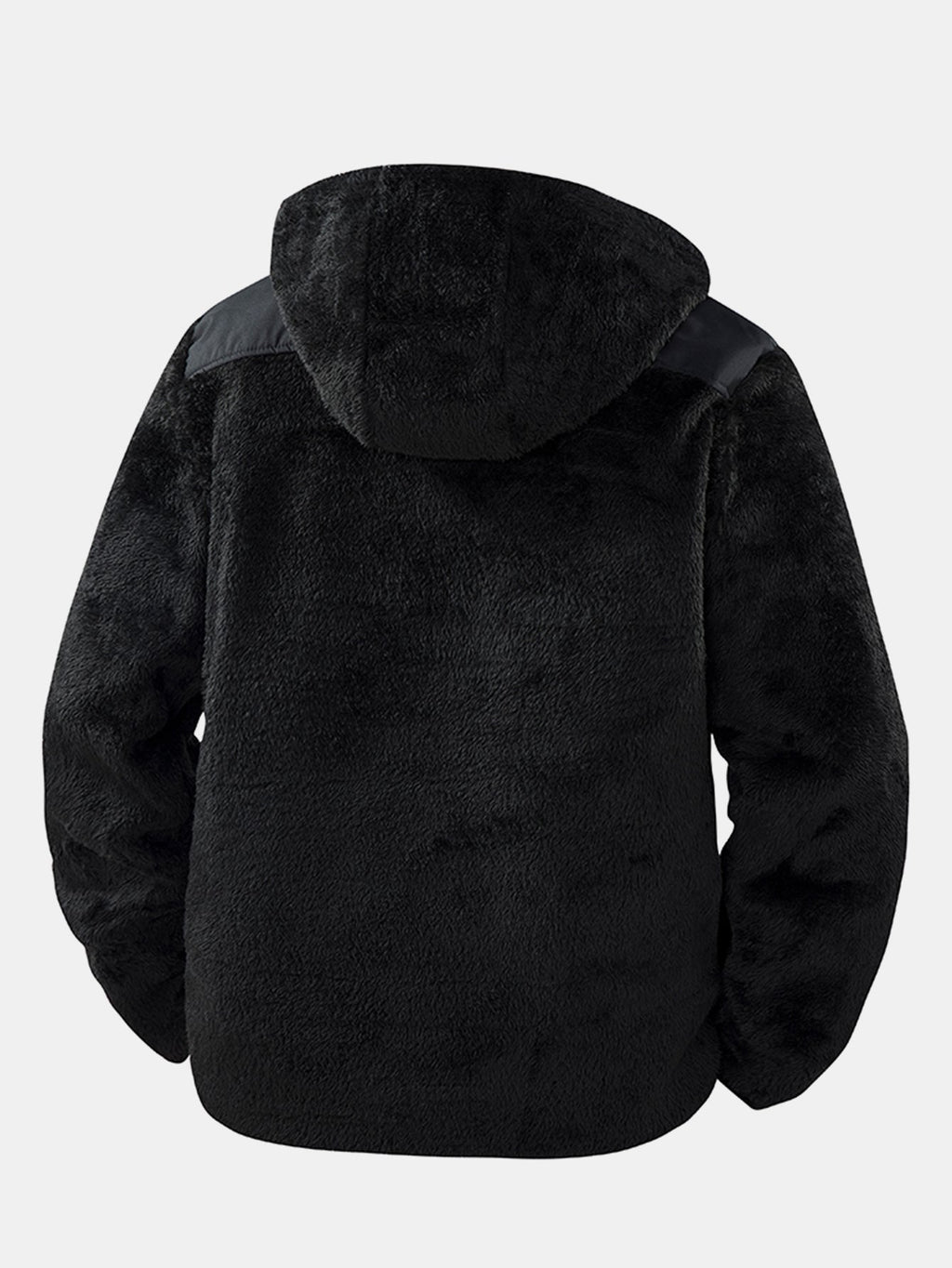 Teddy fleece vattert Kurtka z kaptur
