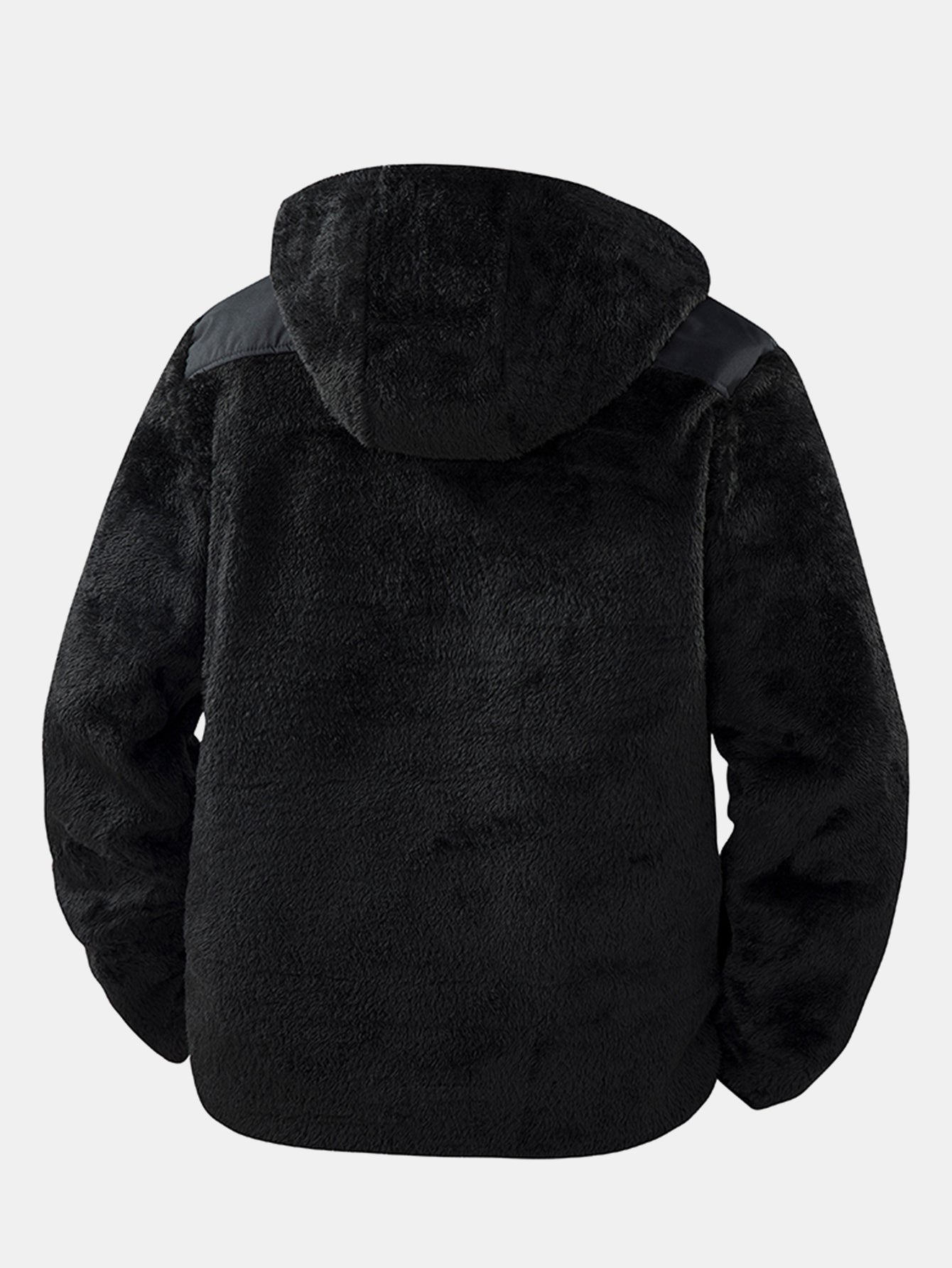 Teddy fleece vattert Kurtka z kaptur