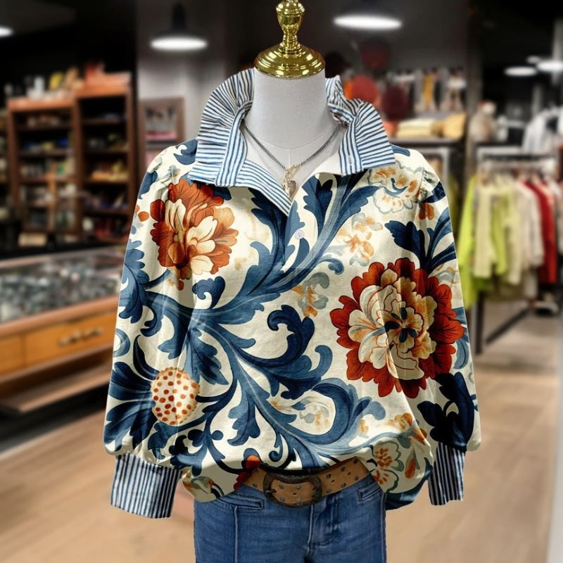 Bluzka vintage w kwiaty