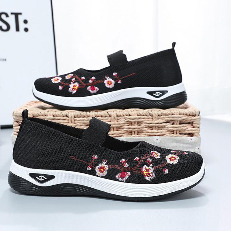 kwiaty Broderte Oddychający Buty