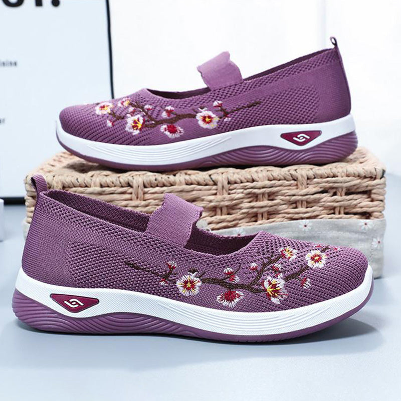 kwiaty Broderte Oddychający Buty