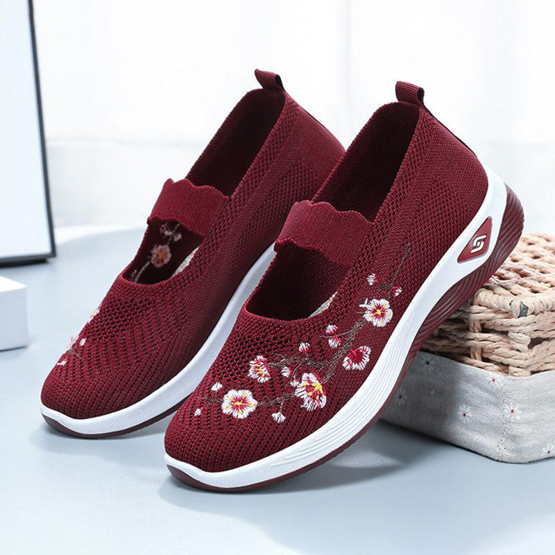 kwiaty Broderte Oddychający Buty