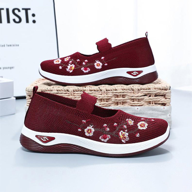 kwiaty Broderte Oddychający Buty
