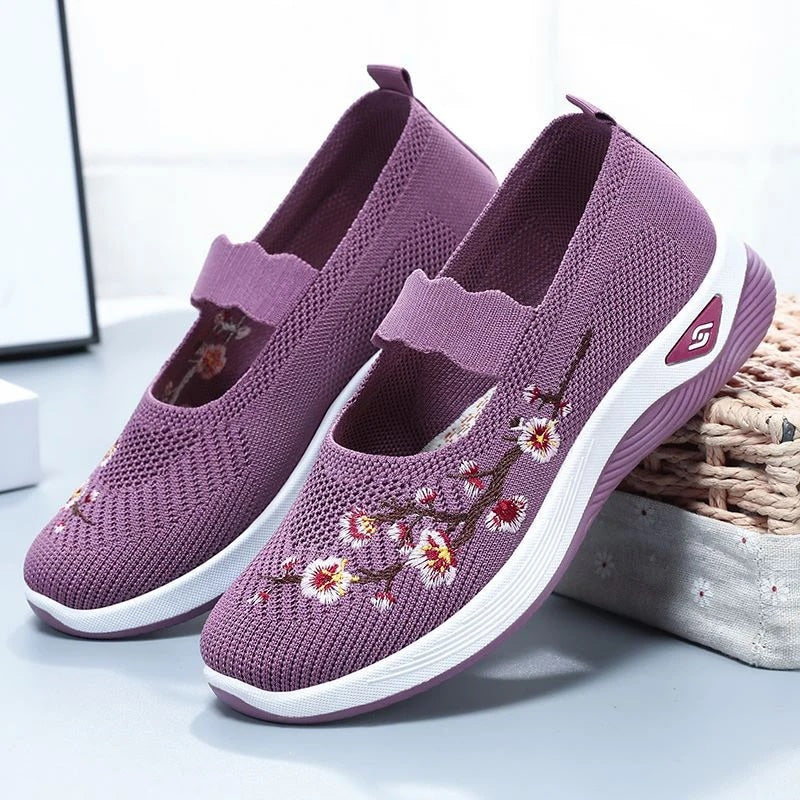 kwiaty Broderte Oddychający Buty