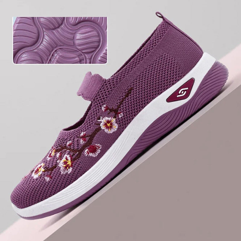 kwiaty Broderte Oddychający Buty