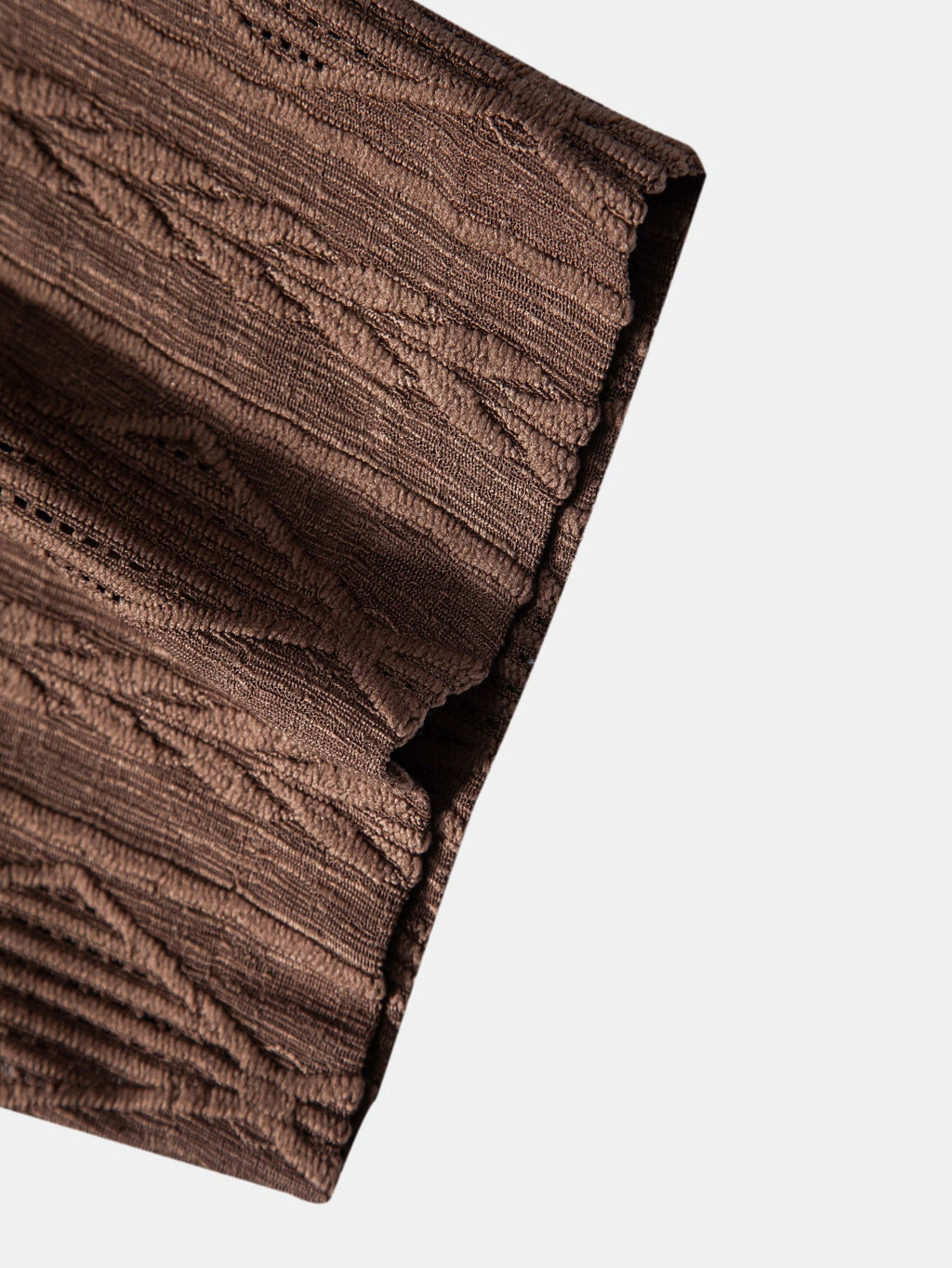 Geometrisk jacquard eyelet cubansk koszula w krøllete tekstur trekksnor krótkie Spodnie