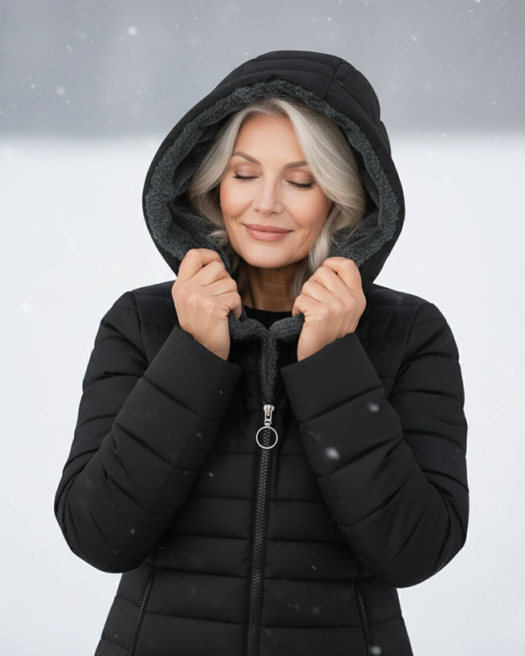 ScandiWear | Pufferkåpe z fleecefôr