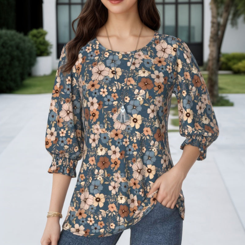 Bluzka vintage w kwiaty