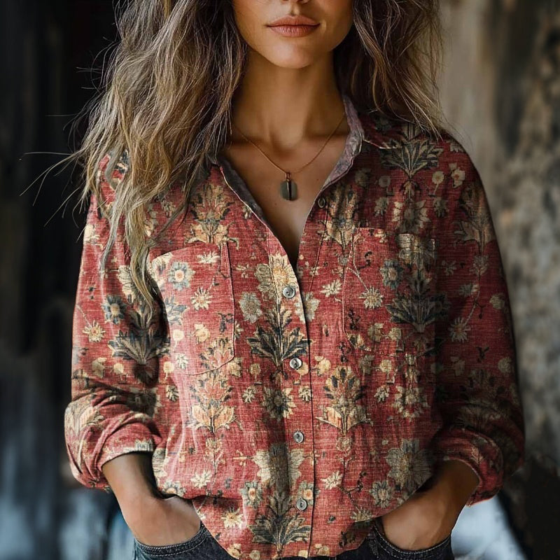 Bluzka vintage w kwiaty