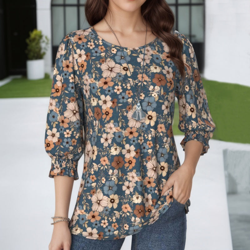 Bluzka vintage w kwiaty