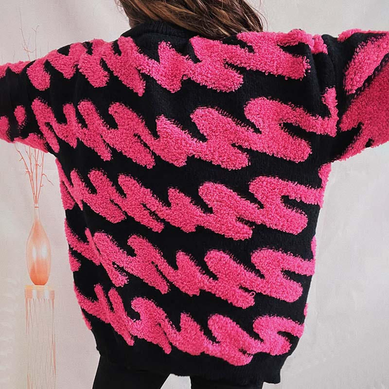 Casualowy Luźny Dzianinowy Sweter