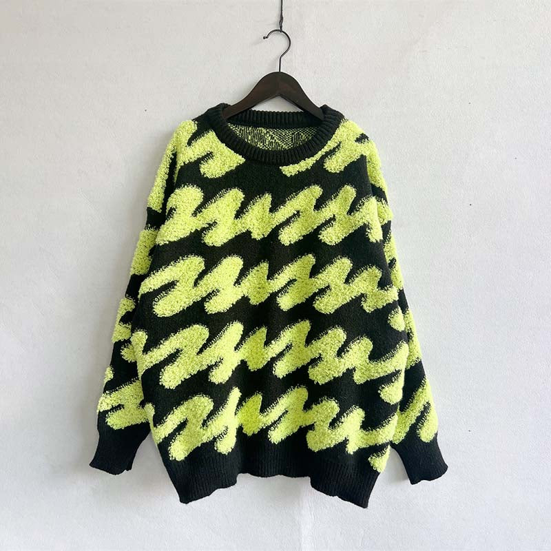 Casualowy Luźny Dzianinowy Sweter