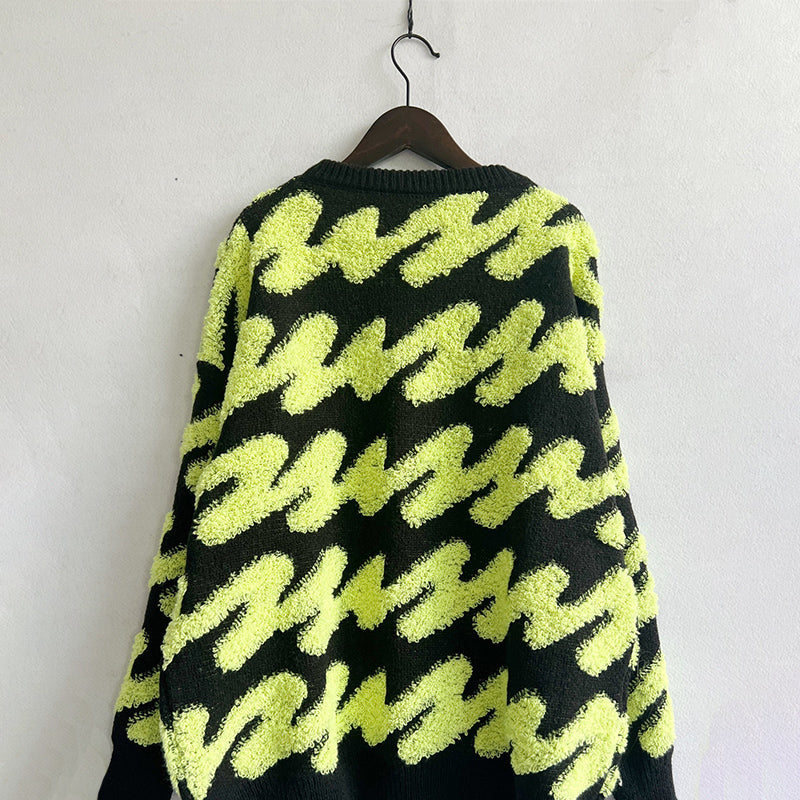 Casualowy Luźny Dzianinowy Sweter