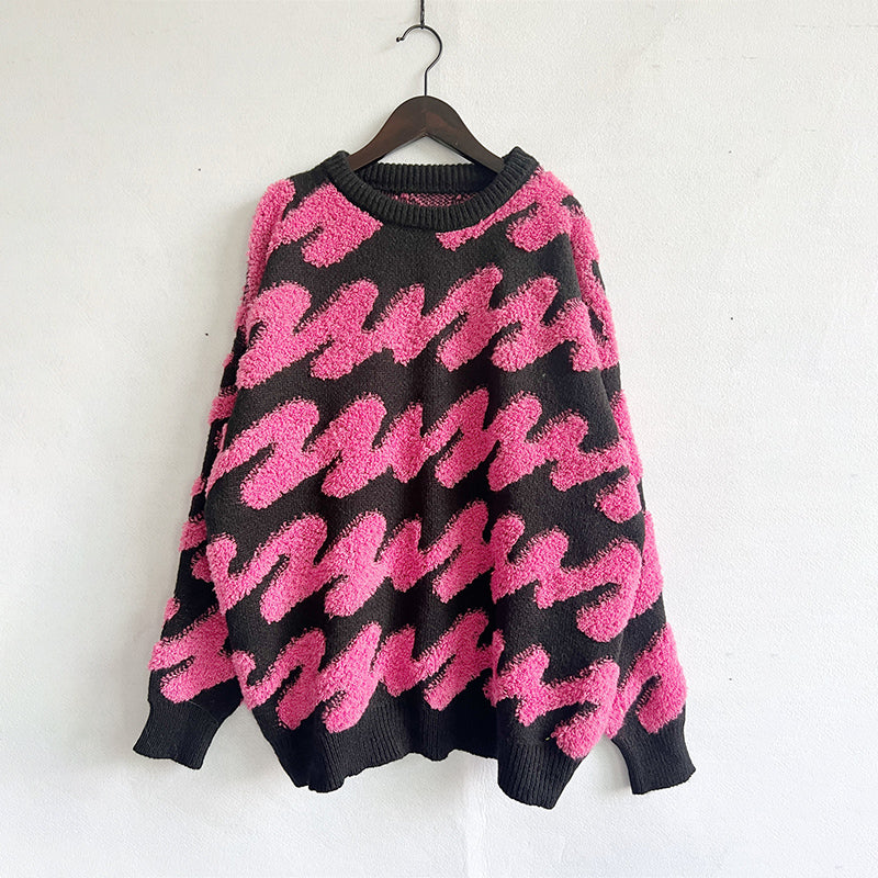 Casualowy Luźny Dzianinowy Sweter