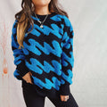 Casualowy Luźny Dzianinowy Sweter