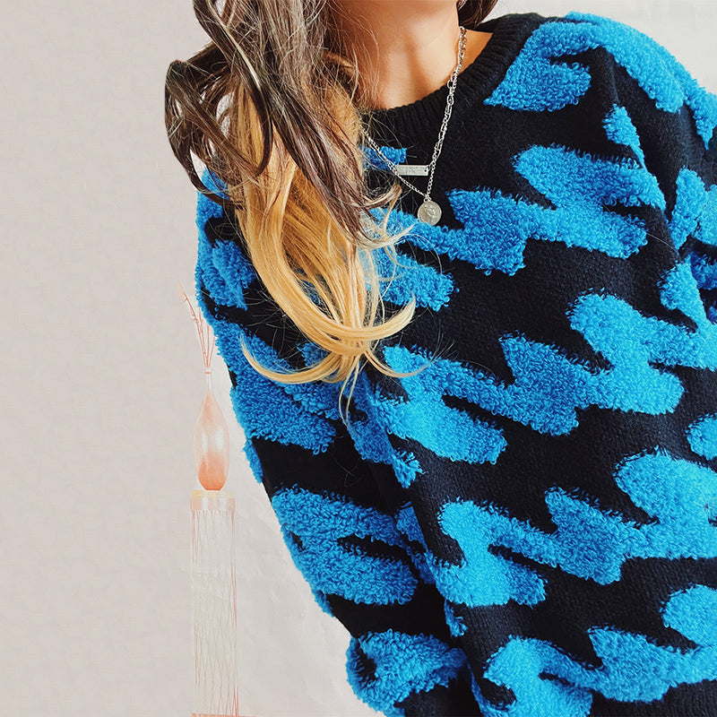 Casualowy Luźny Dzianinowy Sweter