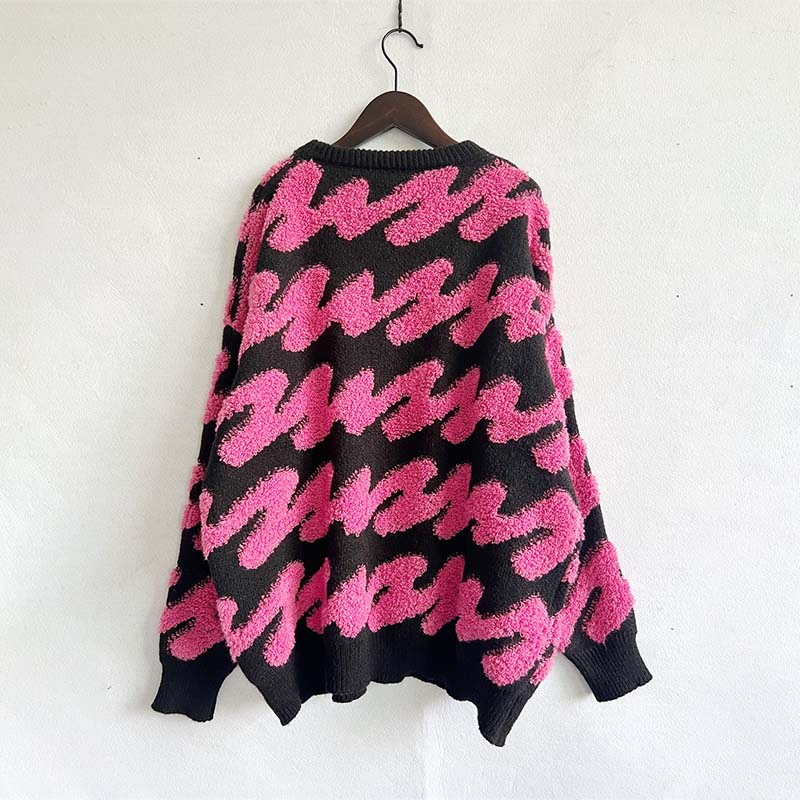 Casualowy Luźny Dzianinowy Sweter