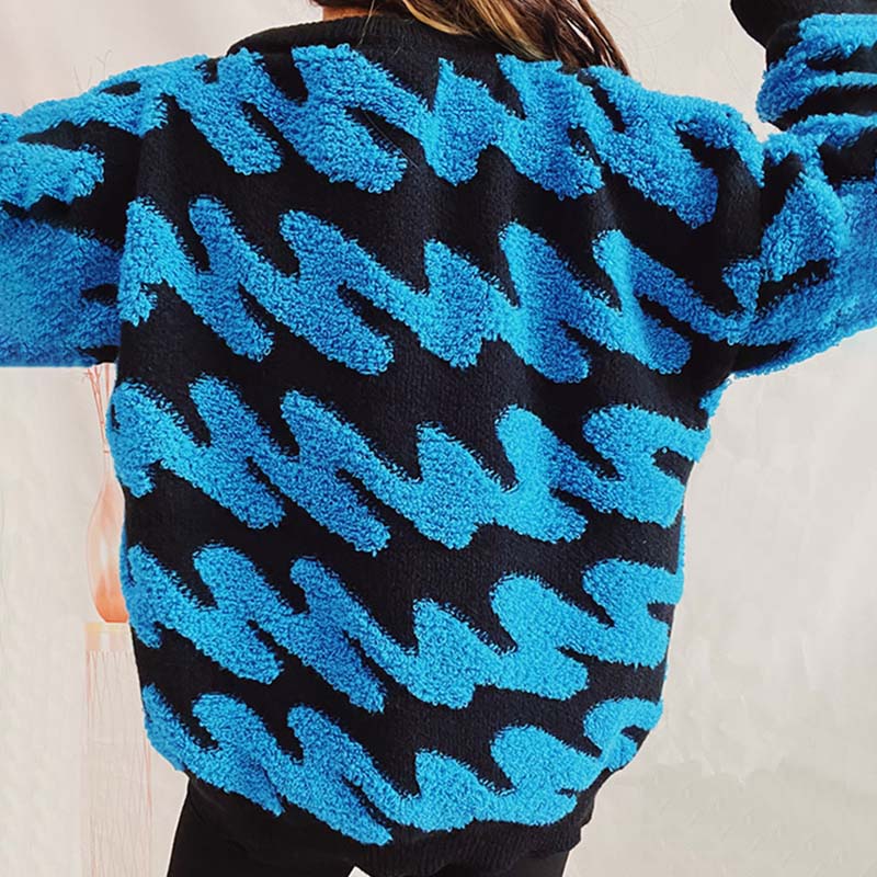 Casualowy Luźny Dzianinowy Sweter