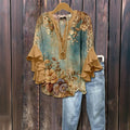 Bluzka vintage w kwiaty
