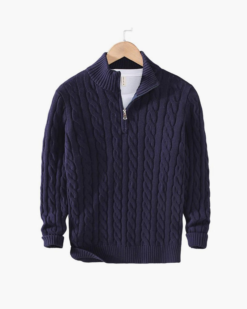 TAEBAEK – KabelDzianinowy zip-Sweter