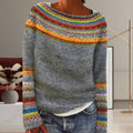 Vintage Geometrisk Dzianinowy Sweter