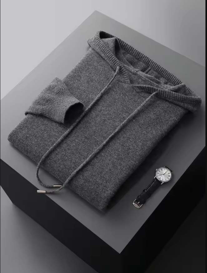 Sirlus | Bluza z kapturem z wełny merino