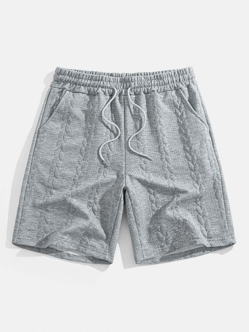 Avslappet Krój mellomlangt erme Twist jacquard T-shirt w szorty