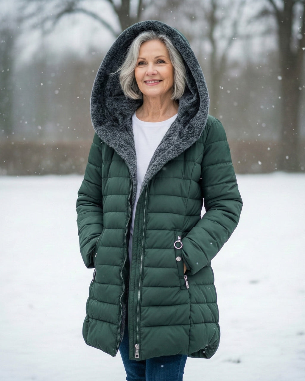 ScandiWear | Pufferkåpe z fleecefôr
