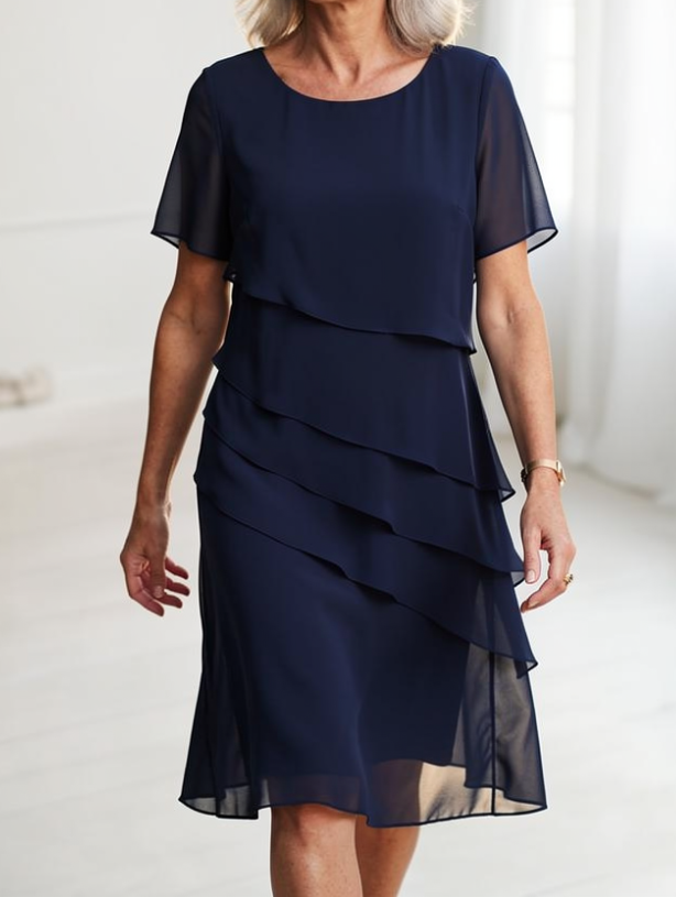 Juliette – Sukienka z flytende elegancja w volanger