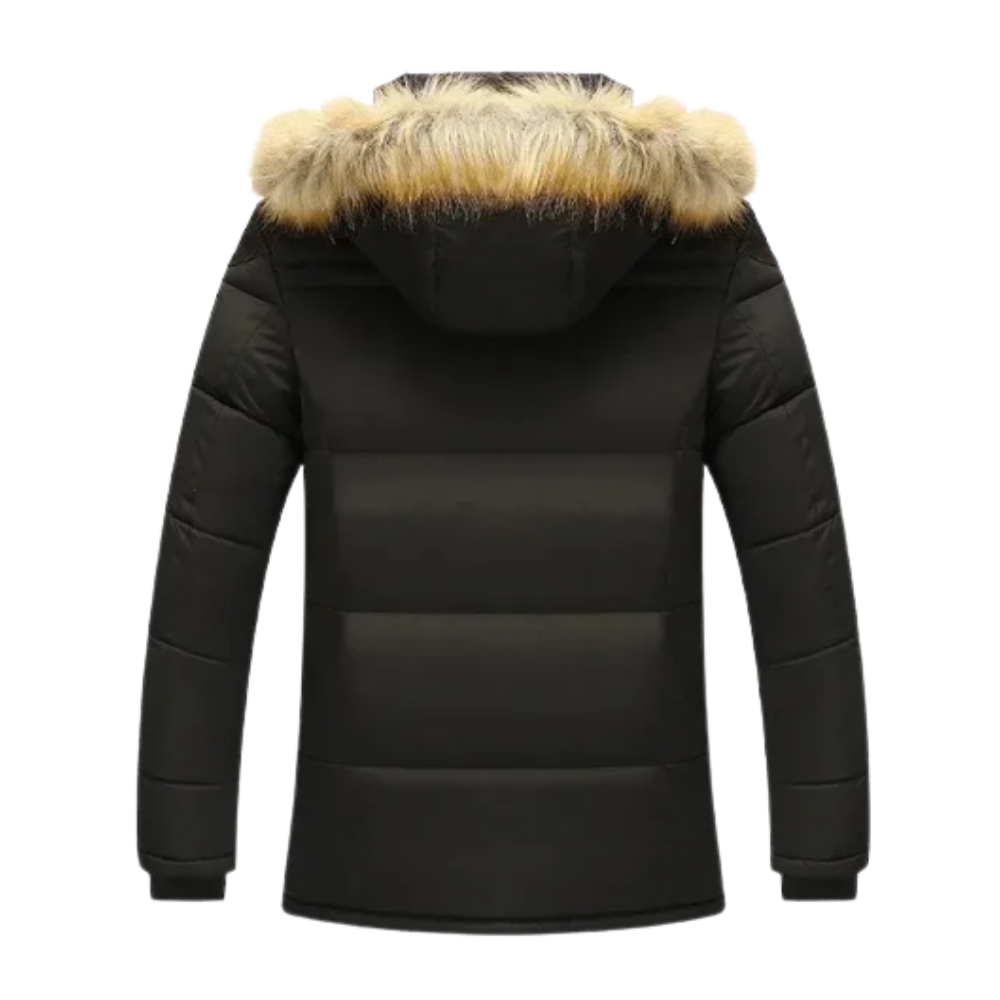 Elegancki vattert fleece kurtka zimowa