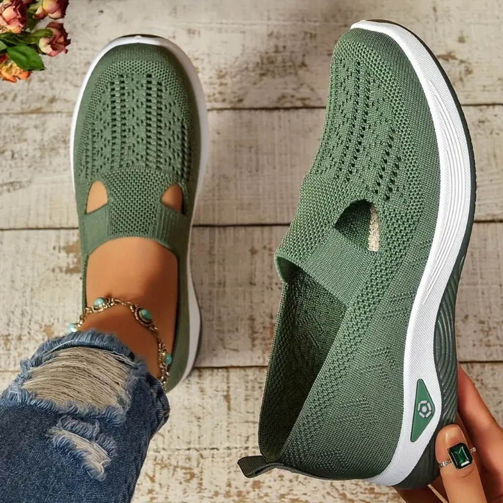 Wygodne, Oddychający ortopediske slip-on sneakersyy dla kobiet
