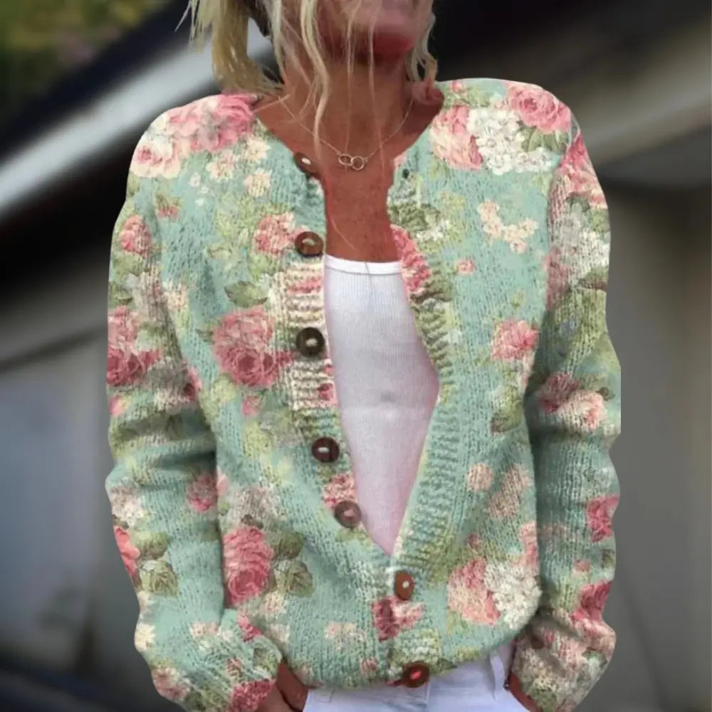 Anja™ | Sweter rozpinany we wzory