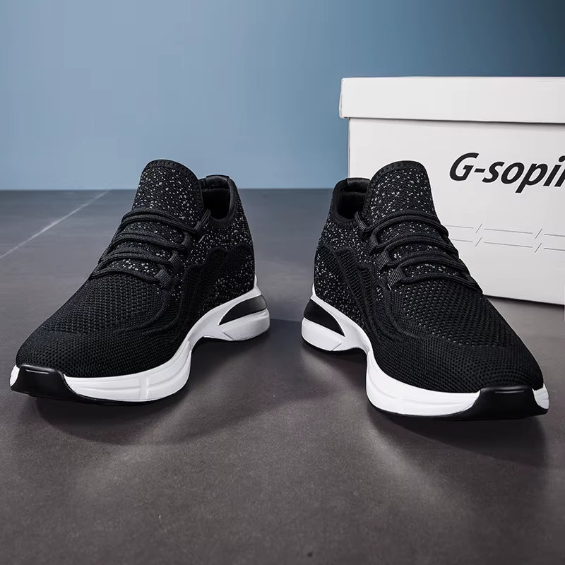 Lato Buty dla mężczyzn z Skjult Hælløft – Oddychający Mesh sneakersyy z 7 cm Høydeøkning