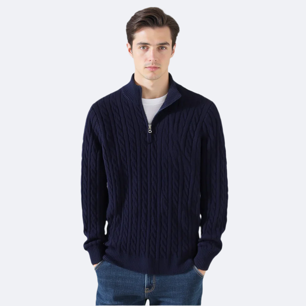 TAEBAEK – KabelDzianinowy zip-Sweter