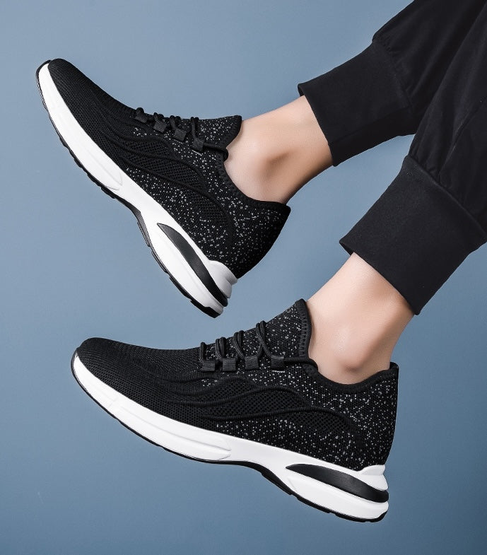 Lato Buty dla mężczyzn z Skjult Hælløft – Oddychający Mesh sneakersyy z 7 cm Høydeøkning