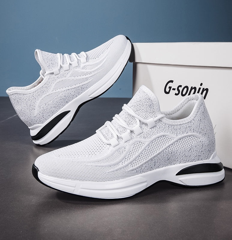 Lato Buty dla mężczyzn z Skjult Hælløft – Oddychający Mesh sneakersyy z 7 cm Høydeøkning