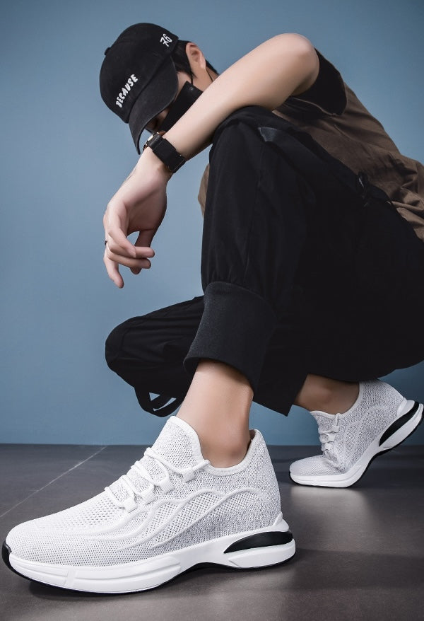 Lato Buty dla mężczyzn z Skjult Hælløft – Oddychający Mesh sneakersyy z 7 cm Høydeøkning