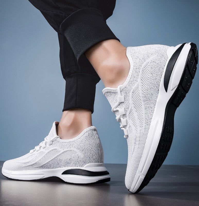 Lato Buty dla mężczyzn z Skjult Hælløft – Oddychający Mesh sneakersyy z 7 cm Høydeøkning