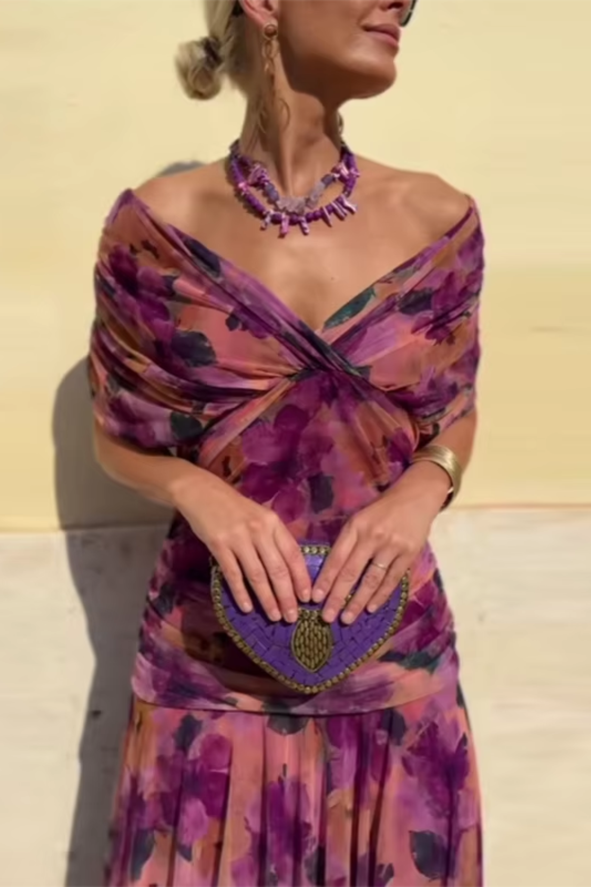 Louise | Elegancka sukienka maxi z dekoltem V