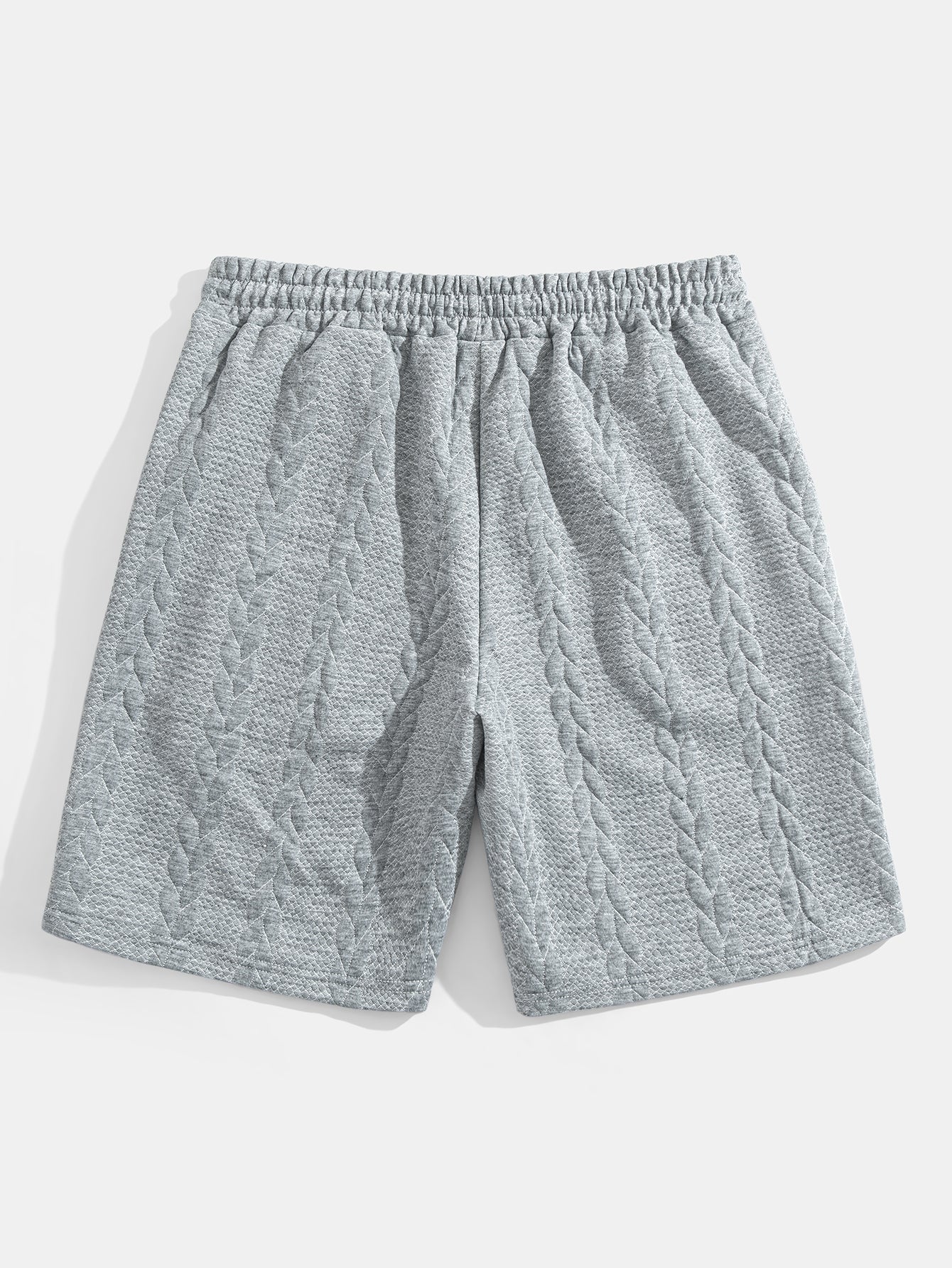 Avslappet Krój mellomlangt erme Twist jacquard T-shirt w szorty