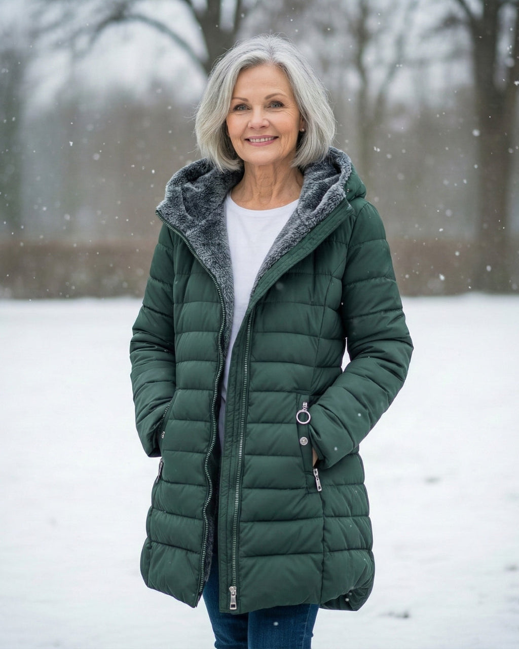 ScandiWear | Pufferkåpe z fleecefôr