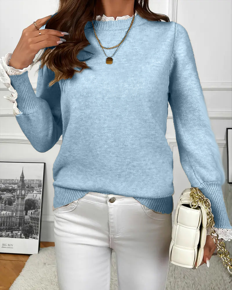 Elegancki Sweter z Blonde Szczegóły