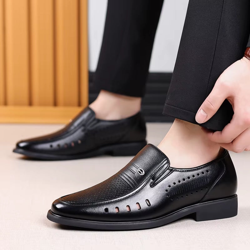 Luftige SkinnButy dla mężczyzn z Skjult 6 cm Løft – Elegancki Slip-on dla Lato w Jobb