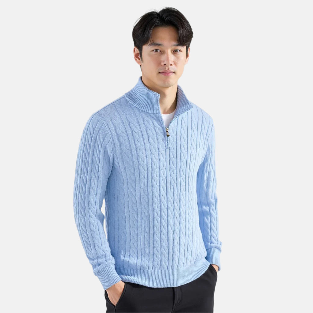 TAEBAEK – KabelDzianinowy zip-Sweter