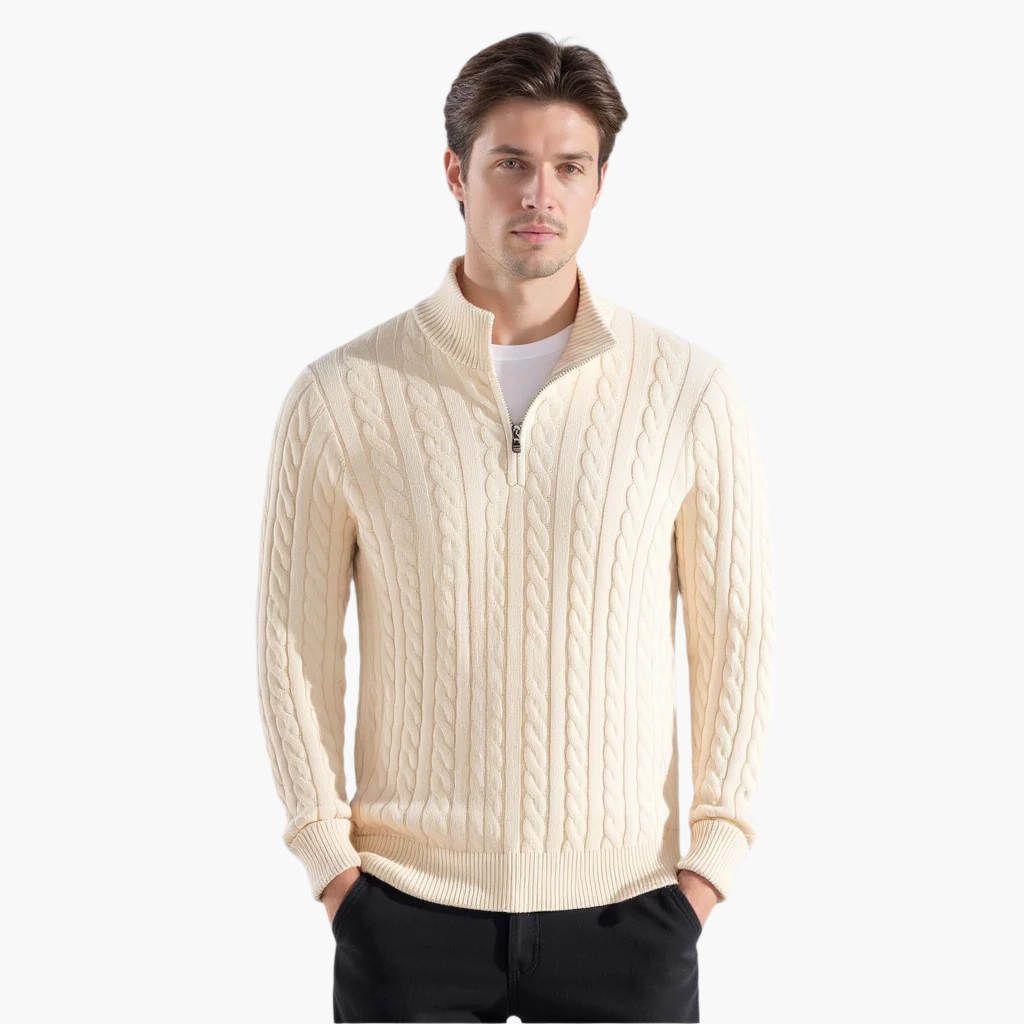 TAEBAEK – KabelDzianinowy zip-Sweter