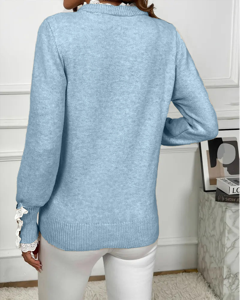 Elegancki Sweter z Blonde Szczegóły