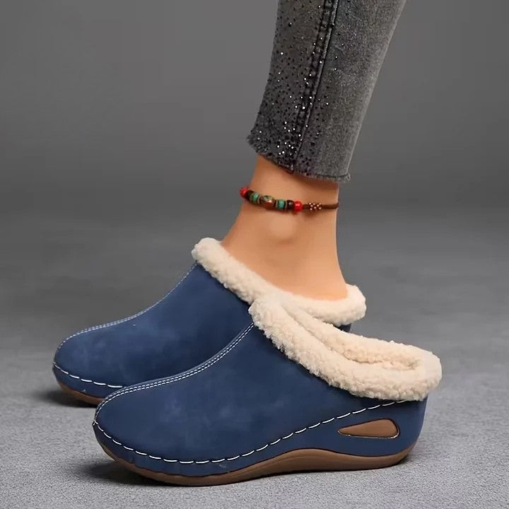 ScandiWear – Pelsfôrede slip-on Sandały
